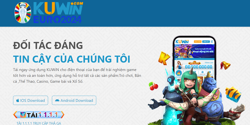 Link dẫn đến trang tải app Kuwin